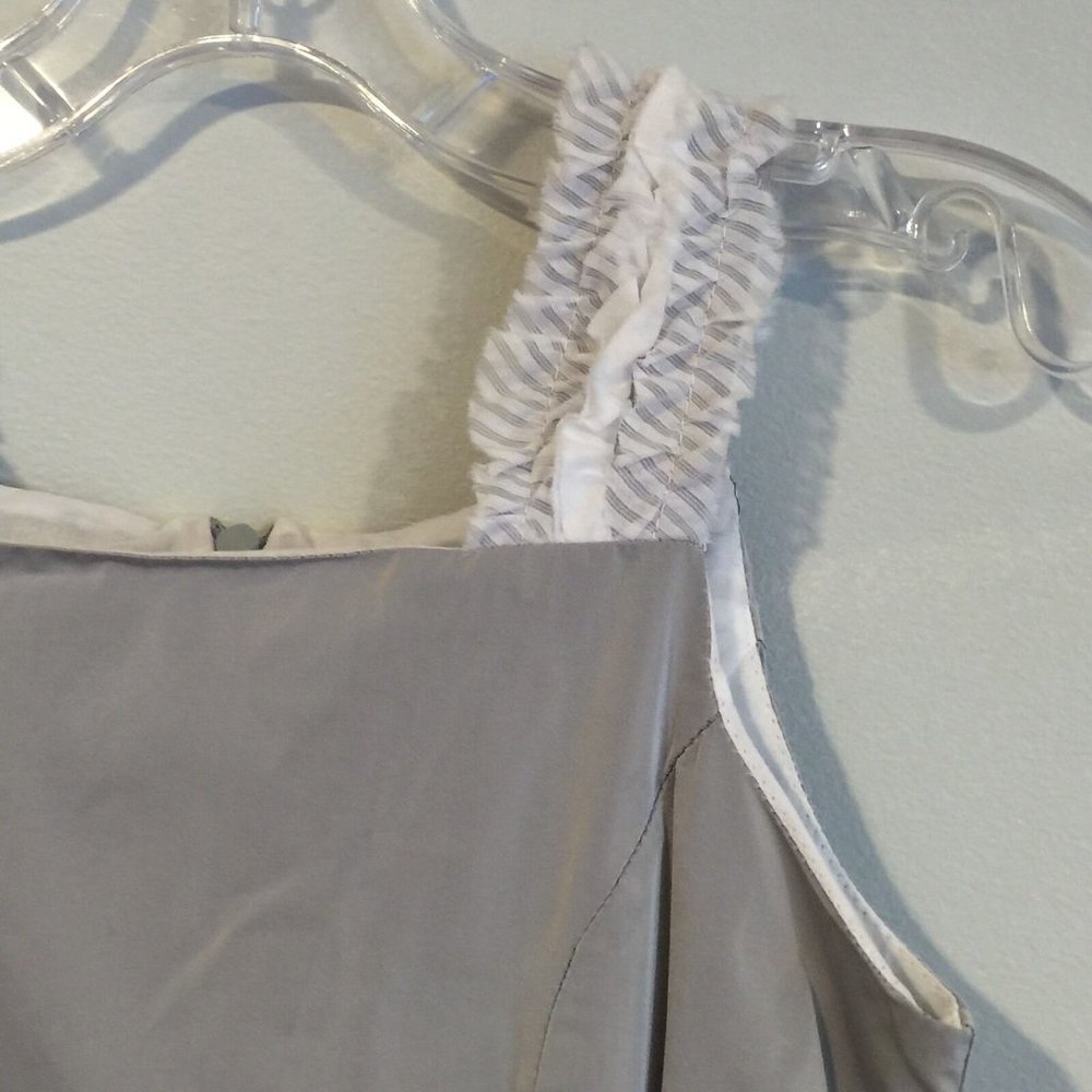 MONNALISA*Silver Taffeta Party Dress*Age 8 $417 - Picture 2 of 7